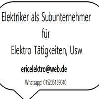 Subunternehmer Kabelverleger..